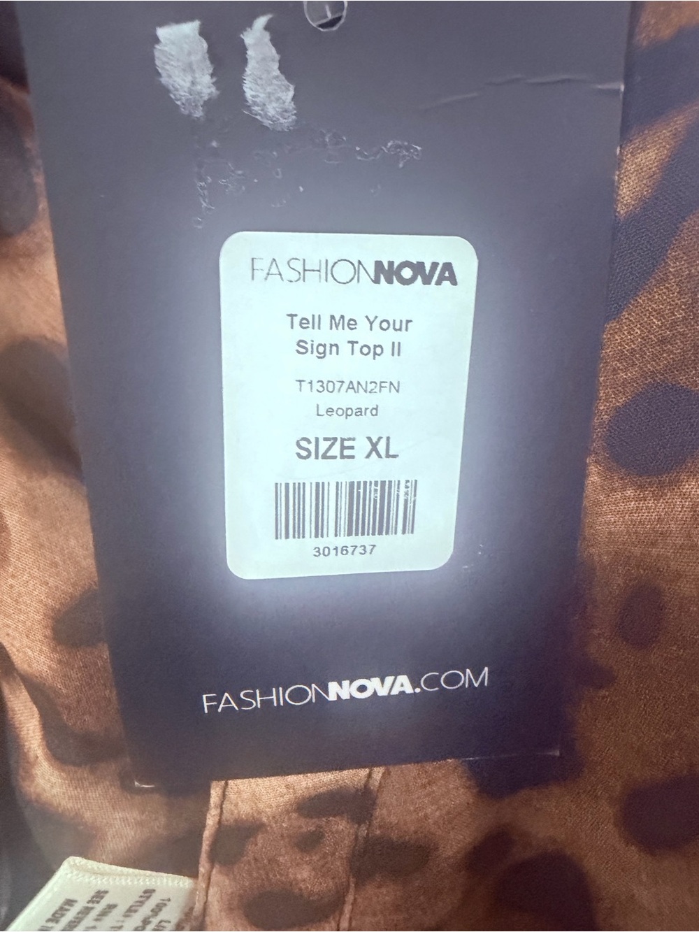 Fashion Nova Leopard Tie-Front Blouse - Brown - Picture 2 of 5